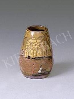 Unknown artist - Zsolnay vase with hand-painted oriental scene. 