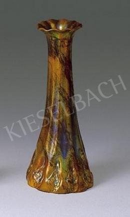 Unknown artist - Zsolnay vase with green - golden eosin glaze 