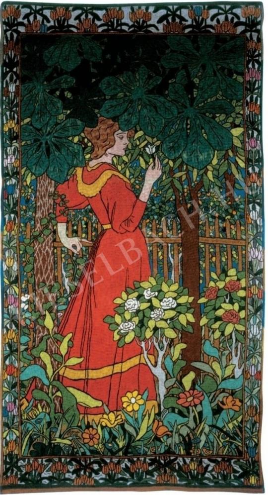 Rippl-Rónai József - Vörösruhás nő, 1898 festménye