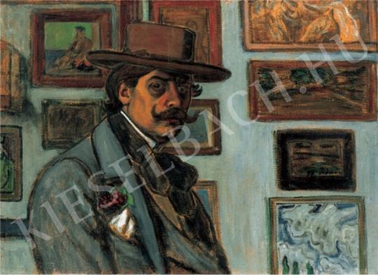 Rippl-Rónai, József - Self-Portrait in a Brown Hat, 1897. painting