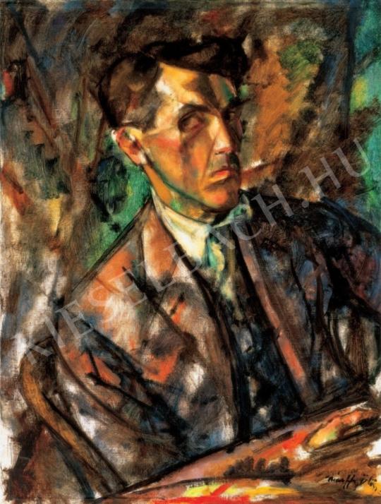  Márffy, Ödön - Constructive Self-Portrait, 1914. painting