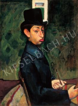 Berény, Róbert - Self-Portrait in a Top-Hat, 1907. 