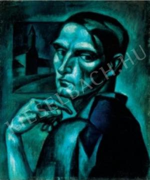  Kmetty, János - Self-Portrait (Self-Portrait in Blue), 1913. painting