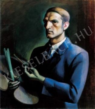  Kmetty, János - Self-Portrait with Palette, Mid-1910s. painting