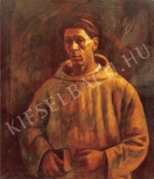  Czigány Dezső - Önarckép szerzetesruhában, 1918 körül festménye