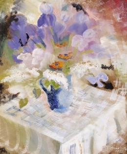 Gyenes, Gitta - Still Life of  Irises 