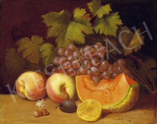 Ujházy Ferenc - Gyümölcscsendélet szőlővel és dinnyével | 3. Aukció aukció / 85 tétel