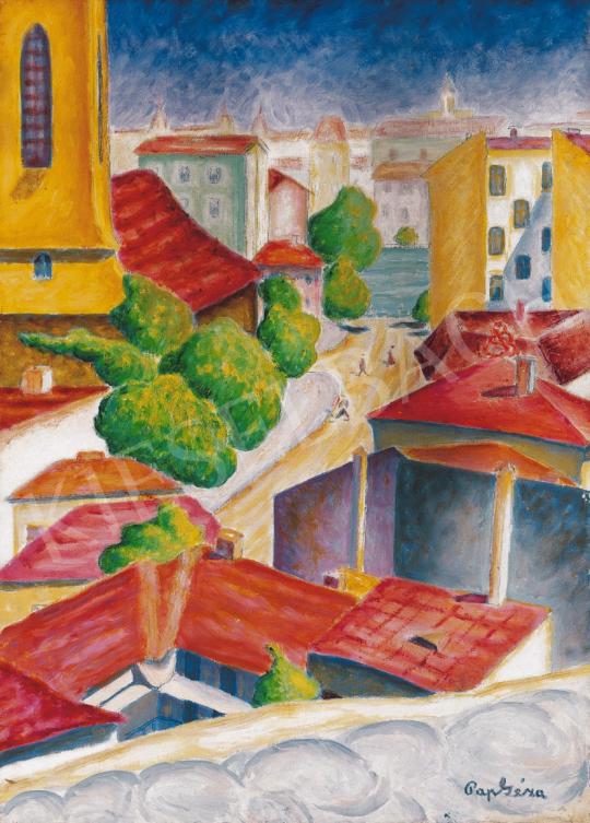 Pap, Géza - Town Detail with Red Roofs (Tabán) | 21st Auction auction / 36 Lot