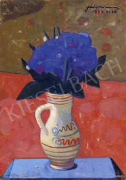  Gábor, Móric - Still Life with Deep Blue Flowers 