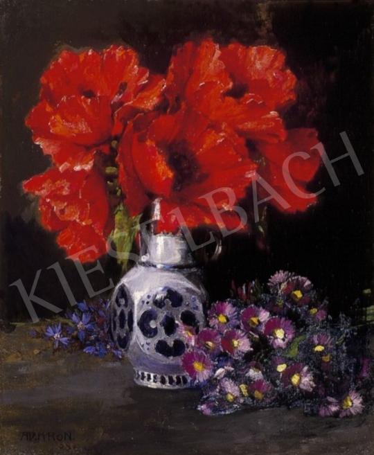 Kron, Adolf - Pipacsos virágcsendélet | 3. Aukció aukció / 135 tétel