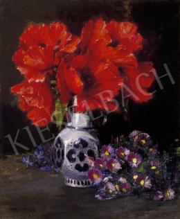 Kron, Adolf - Pipacsos virágcsendélet 