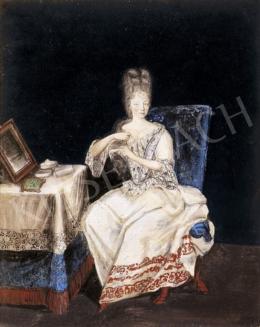 Ismeretlen festő, 18. század - Hölgy öltözködőasztalnál 