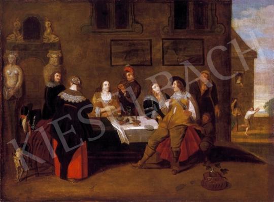Ismeretlen németalföldi festő, 1700 körül - Mulató társaság | 3. Aukció aukció / 203 tétel