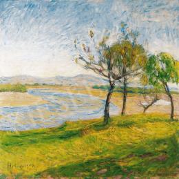Hollósy Simon - Tavasz a patakparton (1916)