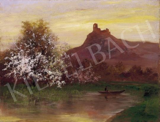 Kézdi-Kovács, László - Blossoming Lakeside with a Castle in the Background | 3rd Auction auction / 239 Lot