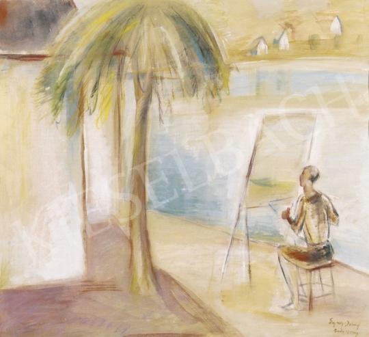 Egry, József - Painter by Lake Balaton painting