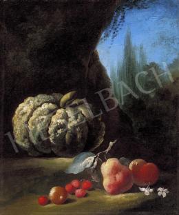 Ismeretlen olasz festő, 17. század - Csendélet cseresznyékkel 