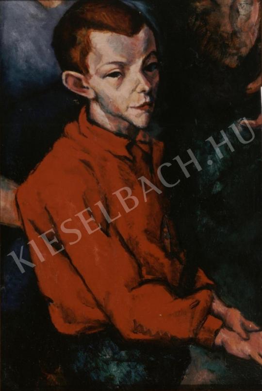 Tihanyi, Lajos, - Boy in Red Shirt painting