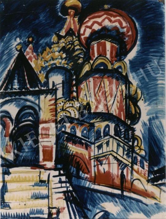Uitz, Béla - Cathedral in Moskow painting