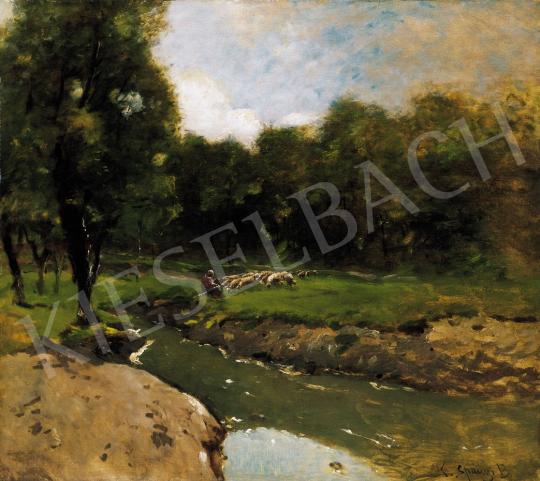 K. Spányi, Béla - Sheep by the Brook | 21st Auction auction / 82 Lot