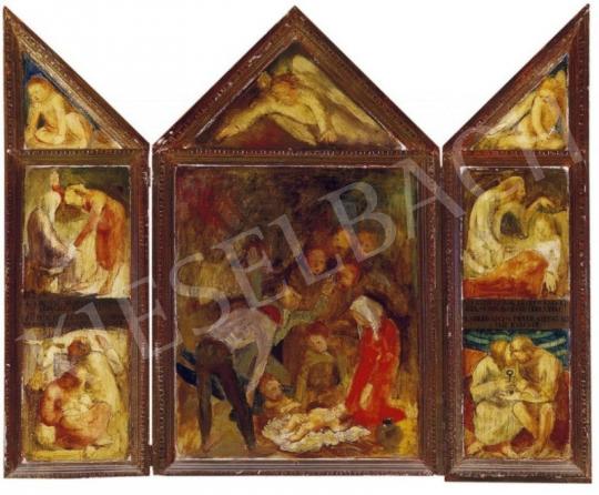 Ősz, Dénes - Tryptichon. Adoration of the Shepherds | 2nd Auction auction / 175 Lot