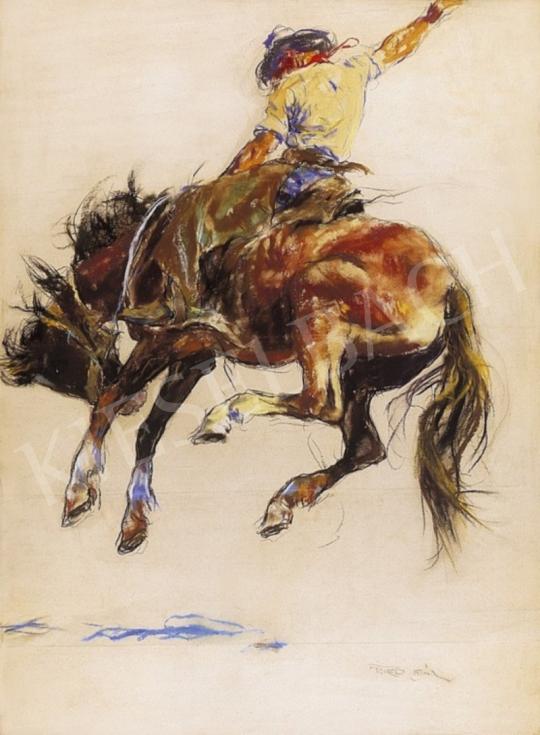  Fried Pál - Lovas cowboy | 2. Aukció aukció / 180 tétel