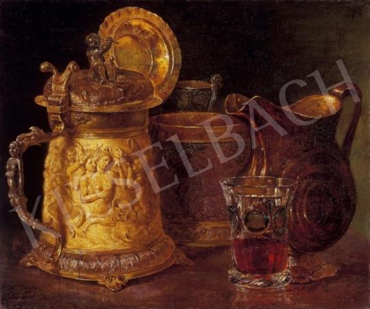 Borsos József - Díszedények vörösboros pohárral | 2. Aukció aukció / 209 tétel