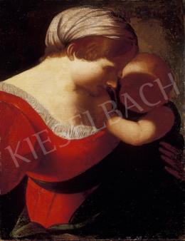 Ismeretlen olasz festő, 17. század - Anya gyermekével 