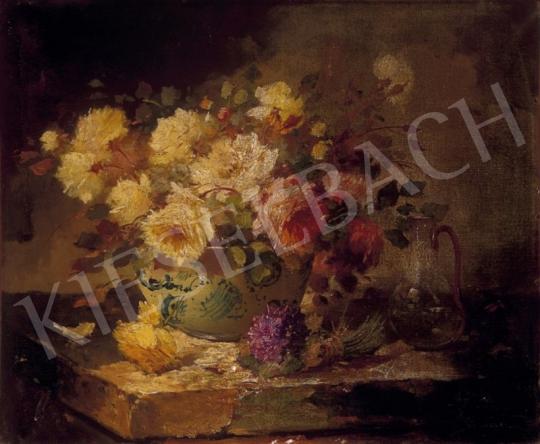 G. Volon - Virágcsendélet ibolyacsokorral | 2. Aukció aukció / 319 tétel