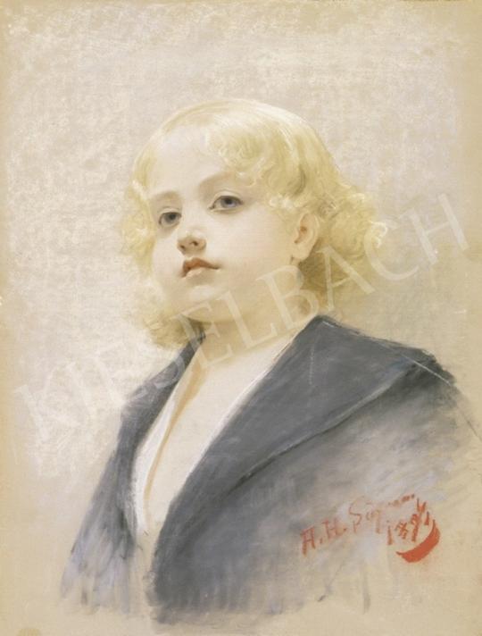 Schramm, Alois Hans - Szőke kislány portréja | 1. Aukció aukció / 2 tétel