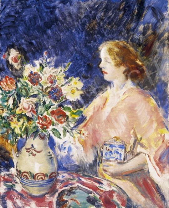 Csók, István - Lady with a Bunch of Flowers | 1st Auction auction / 37 Lot