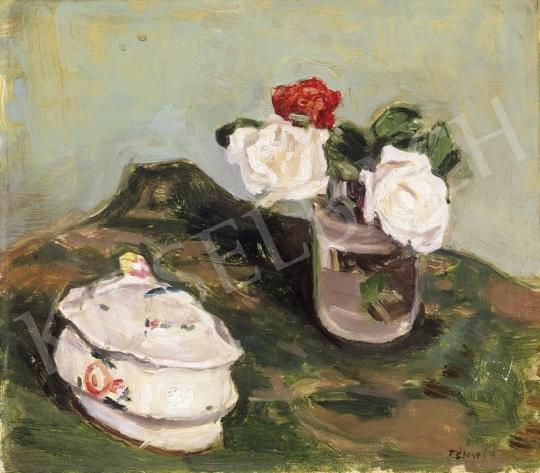 Fényes Adolf - Csendélet rózsákkal és bonboniere-rel | 1. Aukció aukció / 42 tétel