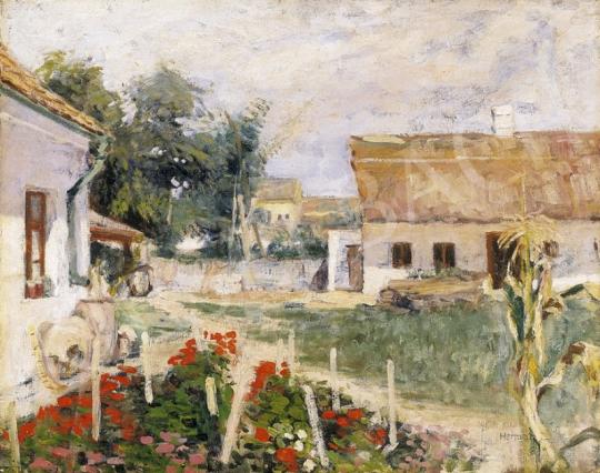  Herman, Lipót - Garden with Geraniums | 1st Auction auction / 65 Lot