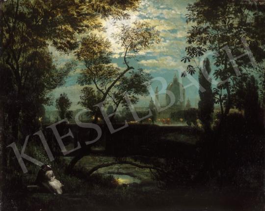 Gehbe, Eduard - The Karlskirche in Vienna at Full Moon with Lovers | 1st Auction auction / 96 Lot