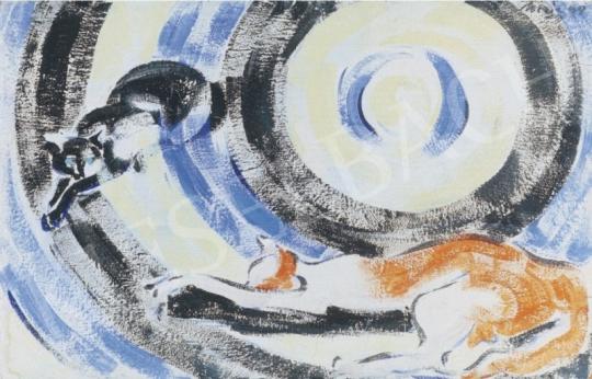  Móricz, Margit, - Sunbathing Cats | 1st Auction auction / 144 Lot