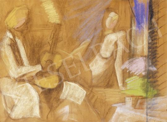  Farkas, István - Guitar Player in Barette with a Nude | 1st Auction auction / 183 Lot