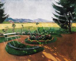 Krizsán, János - Shadowy Park with the Sunlit View of Nagybánya in the Background 