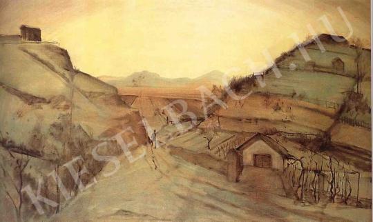  Farkas István - Szigligeti hegyek festménye