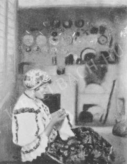  Csók, István - Sokac Girl Embroidering 