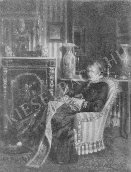 Mészöly Géza - Előkelő hölgy otthonában festménye