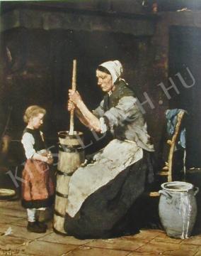  Munkácsy, Mihály - Butter Churn painting