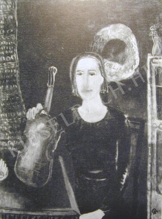  Bernáth, Aurél - Violin Artist Woman painting
