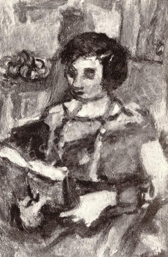  Czóbel, Béla - Woman Reading painting