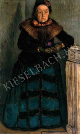 Rippl-Rónai, József - Old Lady with Violets (1895)