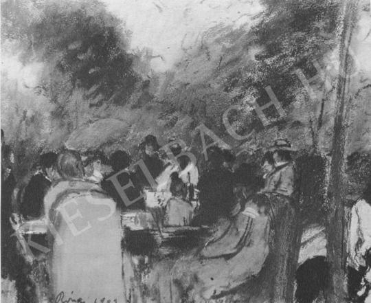 Rippl-Rónai József - Családi társaság búcsúkor festménye