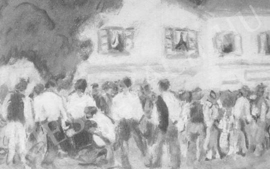 Rippl-Rónai József - Francia katonák bevonuláskor festménye