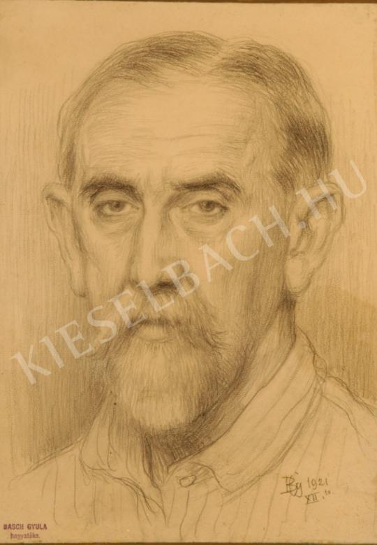 Basch, Gyula - Self-Portrait painting