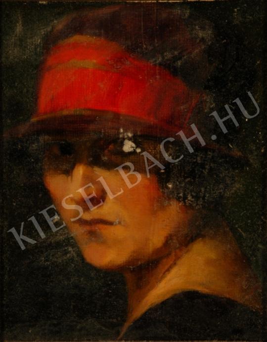 Bende, Jánosné (Kovacsev Friderika, Koraello) - Self-Portrait painting