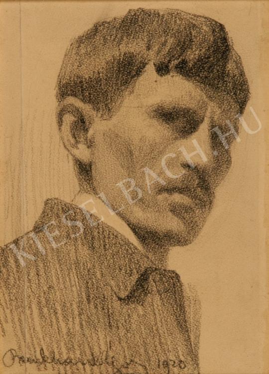  Benkhard, Ágost - Self-Portrait painting