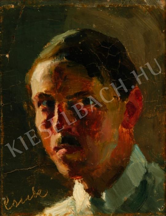 Csuk, Jenő - Self-Portrait painting